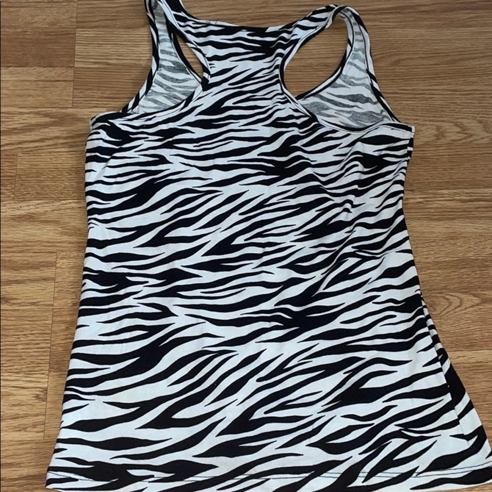 Zebra print Razorback tank - Picture 2 of 2